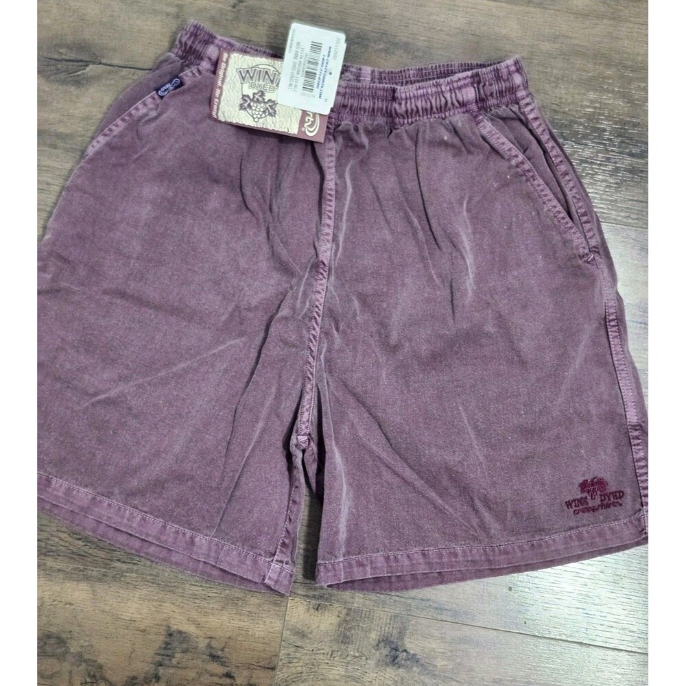 Crazy Shirts Wine Dyed Elastic Waist Shorts Size M Mens New with Tag 100% Cotton